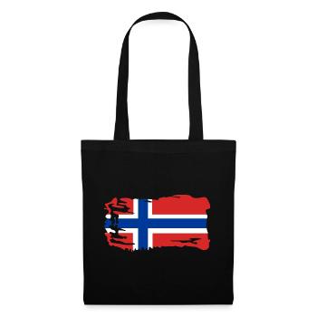 Norway Flag Vintage Scandinavia Norwegian - Tote Bag - black - Front