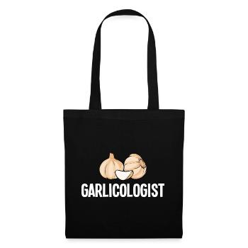 Ail gousse d’ail tubercule épice Drôle - Sac en tissu - noir - Devant