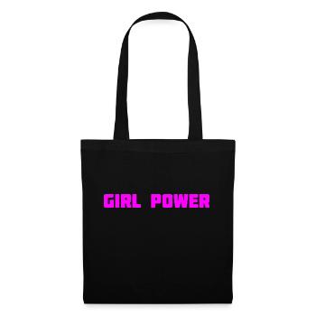 GIRL POWER - Sac en tissu - noir - Devant