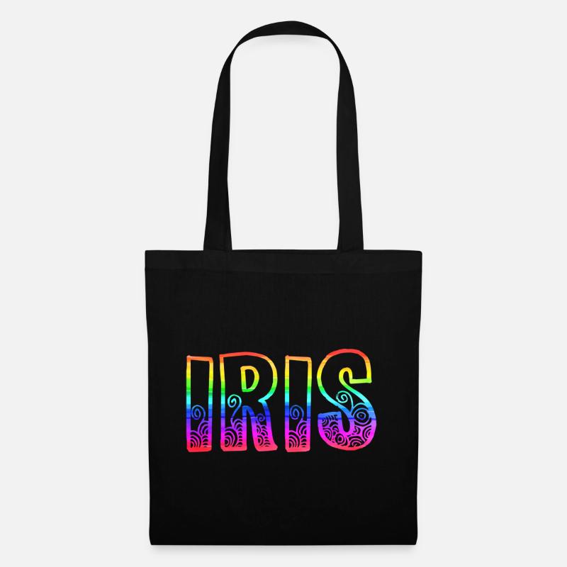 iris rs regenbogen - Stoffbeutel - Schwarz