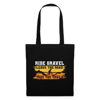 Rouler en gravier Quitter la route prendre les sentiers - Sac en tissu - noir - Devant