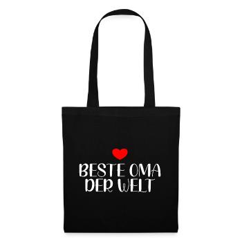 Beste Oma Der Welt - Stoffbeutel - Schwarz - Vorne