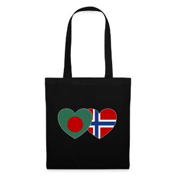 Bangladesh Norway Flag Heart - Tote Bag - black - Front