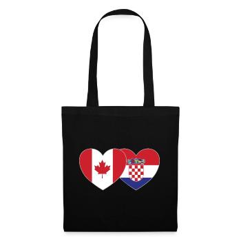 Canada Croatia Flag Heart - Tote Bag - black - Front