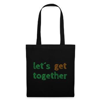 let´s get together - Stoffbeutel - Schwarz - Vorne
