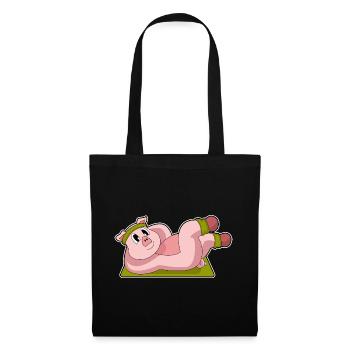 Entraînement abdominal Porc Bodybuilding - Sac en tissu - noir - Devant