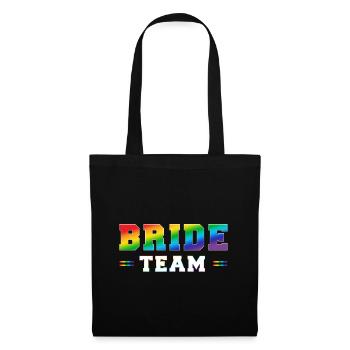Brautteam Regenbogen W - Stoffbeutel - Schwarz - Vorne