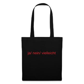 ja nein vielleicht - Stoffbeutel - Schwarz - Vorne