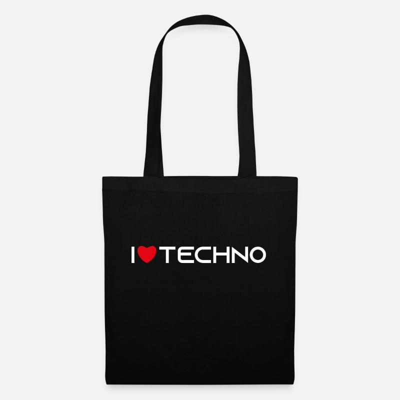techno - Stoffbeutel - Schwarz