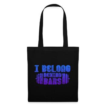 J’ai ma place derrière les barreaux 3 - Sac en tissu - noir - Devant