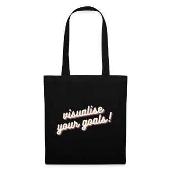Visualisez vos objectifs Motivation Mentalité Chemise - Sac en tissu - noir - Devant