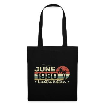Vintage June 44th Anniversary Born 1980 Vibe - Tote Bag - black - Front