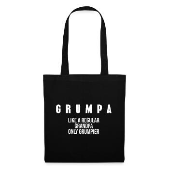 Grumpa Comme un grand-père ordinaire Seulement drôle - Sac en tissu - noir - Devant
