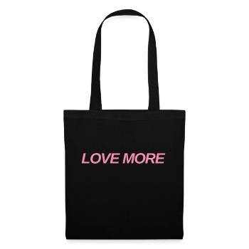 Byellas Love more Kappe - Stoffbeutel - Schwarz - Vorne