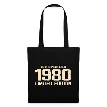1980 Limited edition 1980 Geburtstag 1980 Retro - Stoffbeutel - Schwarz - Vorne