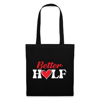 Moitié en couple jumellant la Saint-Valentin Sweet - Sac en tissu - noir - Devant
