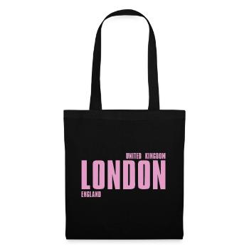 London Pink Bold Typography - Tote Bag - black - Front