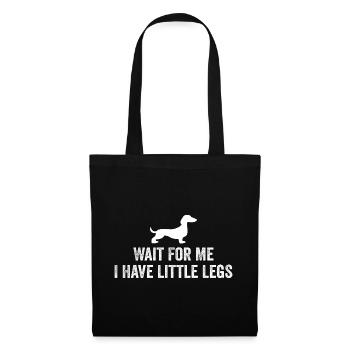 Bester Dackel Mama Papa Hundebesitzer Geschenk - Stoffbeutel - Schwarz - Vorne