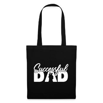 Successful Dad Silhouette Bold Typography Art - Tote Bag - black - Front