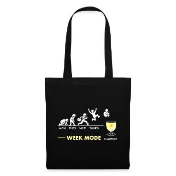 Vive le Weekend-end – Humor anisette pastis - Stoffbeutel - Schwarz - Vorne