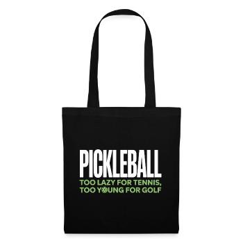 Joueur de pickleball trop paresseux pour le tennis pickleball - Sac en tissu - noir - Devant