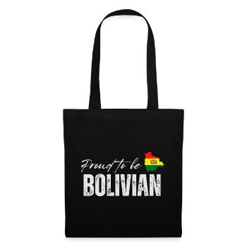 Bolivianer stolz, ich liebe Bolivien - Stoffbeutel - Schwarz - Vorne