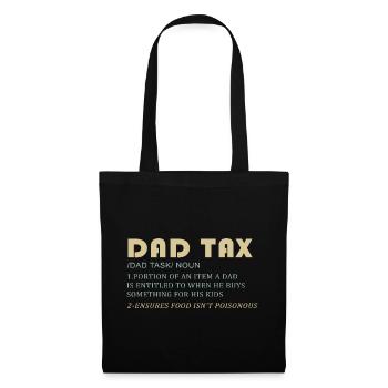 Taxe sur les pères : papa achète pour les enfants - Sac en tissu - noir - Devant