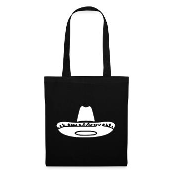Mexikanerhut Mexiko Geschenk  - Stoffbeutel - Schwarz - Vorne