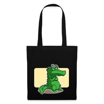cute crocodile - Tote Bag - black - Front