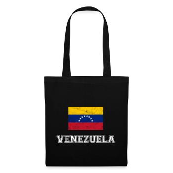 Venezuela Flagge Bolivar Santiago Chávez Geschenk - Stoffbeutel - Schwarz - Vorne