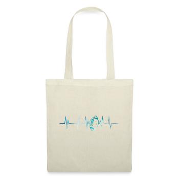 Football américain Heart Beat - Sac en tissu - nature - Devant