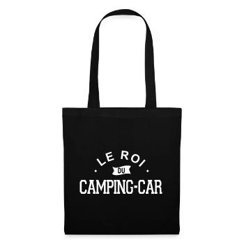 roi du camping car cadeau humour camping-car - Sac en tissu - noir - Devant