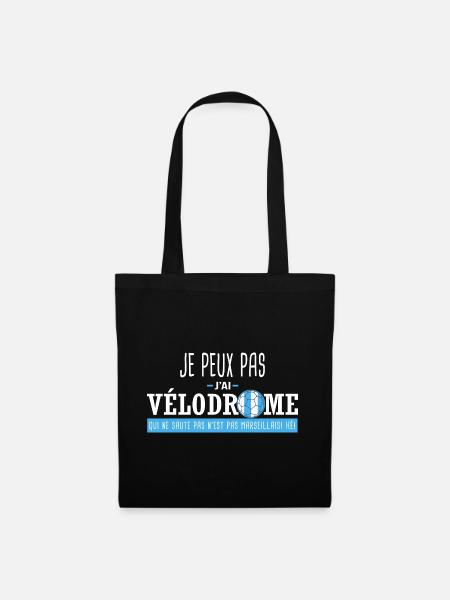 j'peux pas j'ai vélodrome Cadeau foot marseille OM - Sac en tissu - noir