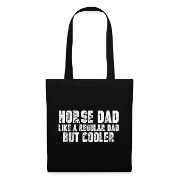 Horse dad cool - Stoffbeutel - Schwarz - Vorne