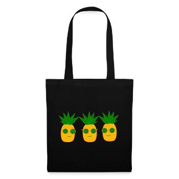 Pineapple with sunglasses summer t-shirt - Tote Bag - black - Front