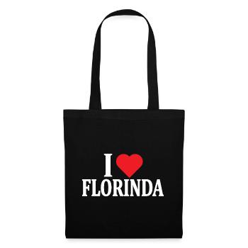t-shirt J’adore Florinda idée cadeau t-shirt - Sac en tissu - noir - Devant