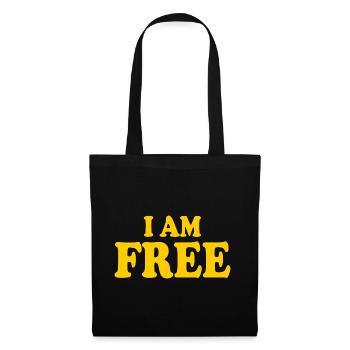 I am free - Stoffbeutel - Schwarz - Vorne