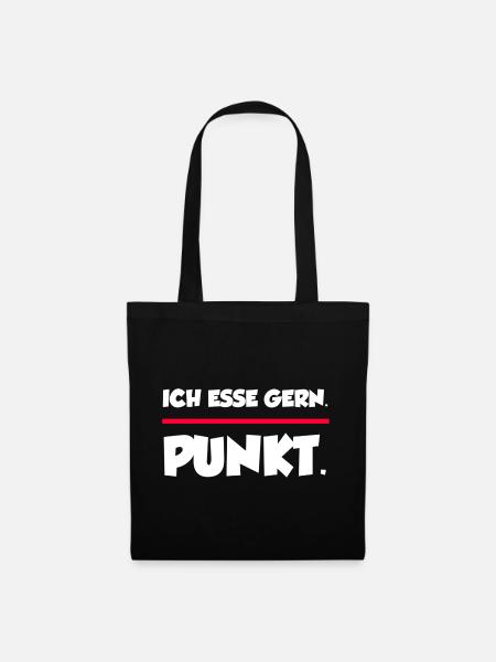 Roter Streifen Minimalistisch Abstrakt - Stoffbeutel - Schwarz