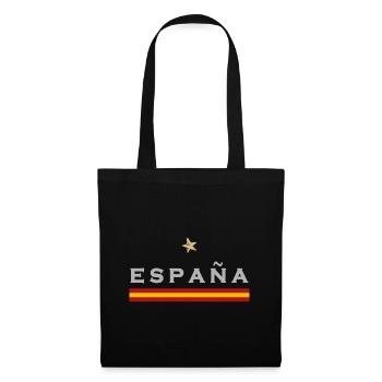 Spanien Fußball Trikot Spanische Flagge - Stoffbeutel - Schwarz - Vorne