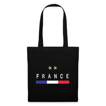 Maillot de football France Drapeau français - Sac en tissu - noir - Devant