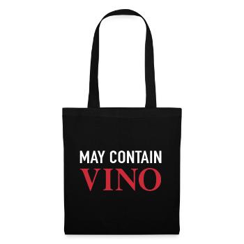 May Contain Vino May Contain Traces of Wine - Tote Bag - black - Front
