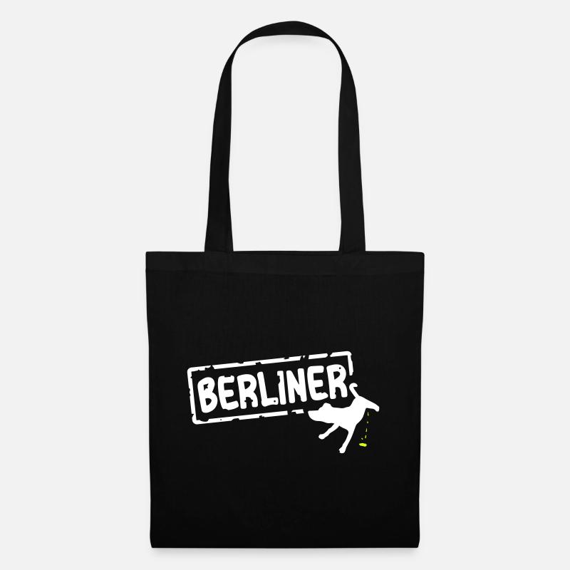 Berlin dog pees - Tote Bag - black