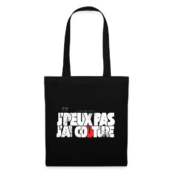 J'peux pas j'ai couture - Sac en tissu - noir - Devant