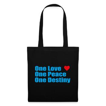 One Love One Peace One Destiny - Stoffbeutel - Schwarz - Vorne