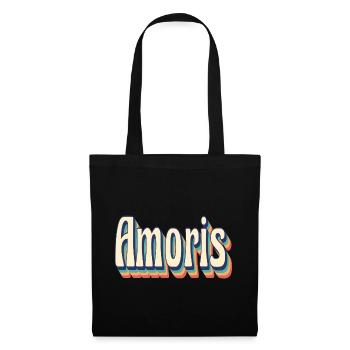 Vintage Retro Amoris T-Shirt T-Shirt Geschenkidee - Stoffbeutel - Schwarz - Vorne