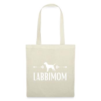 Labbi Mom Muttertag Labrador Retriever Hund Gassi - Stoffbeutel - Natur - Vorne