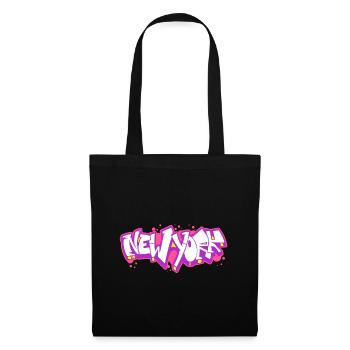 Graffiti horizontal de New York 2 - Sac en tissu - noir - Devant