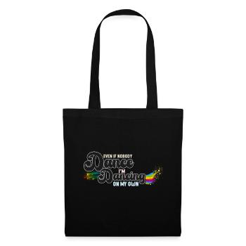 À Dancing on my own avec un design arc-en-ciel - Sac en tissu - noir - Devant