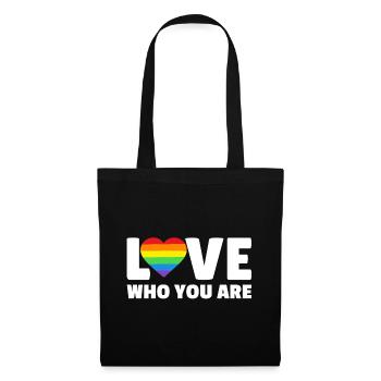 Aimez-vous qui vous êtes - Sac en tissu - noir - Devant