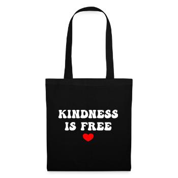 La gentillesse est gratuite - Sac en tissu - noir - Devant